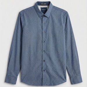 Denim & Flower Navy Dress Shirt